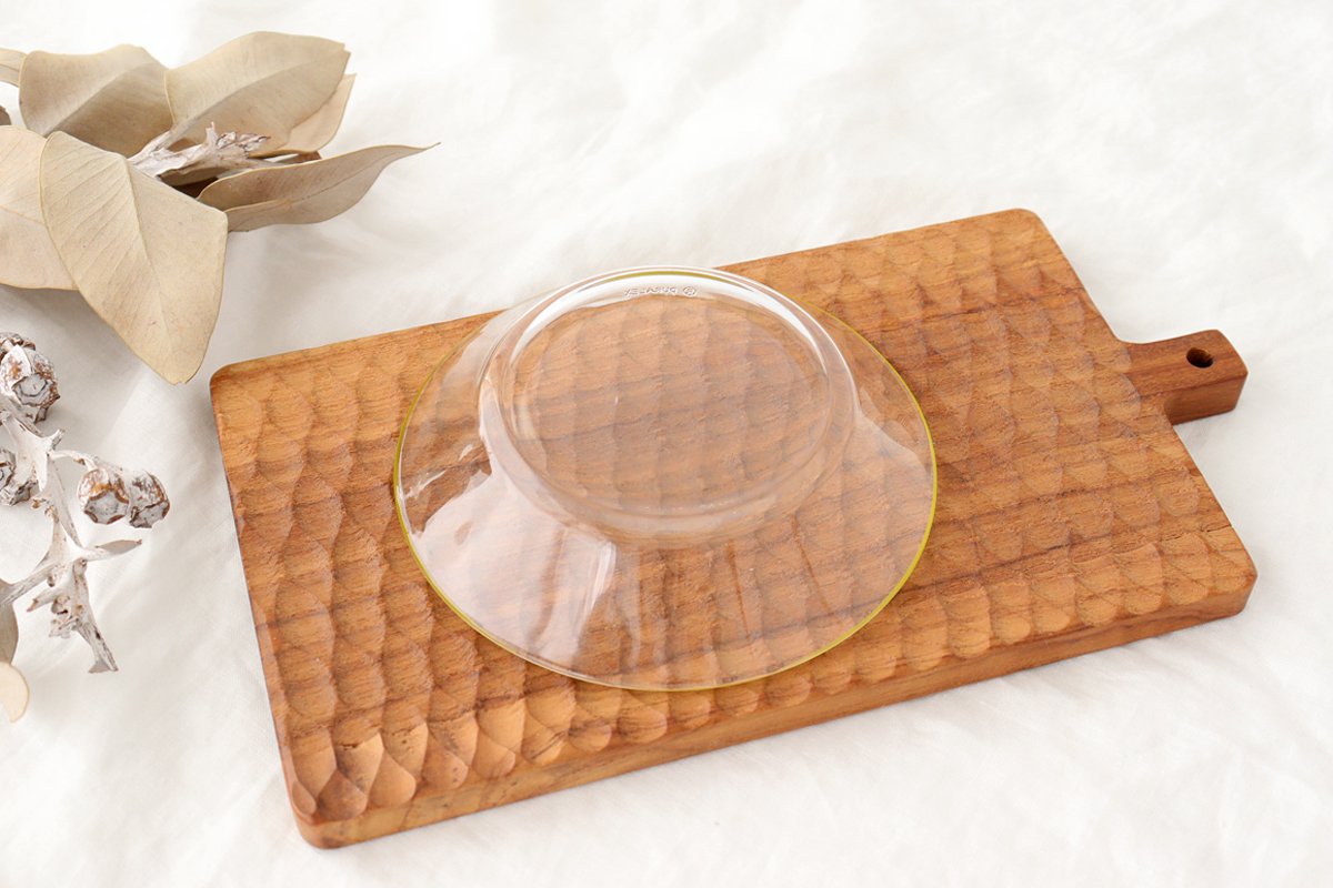 POTPURRI bitte Deep Glass Plate Yellow 14.5㎝/5.7in