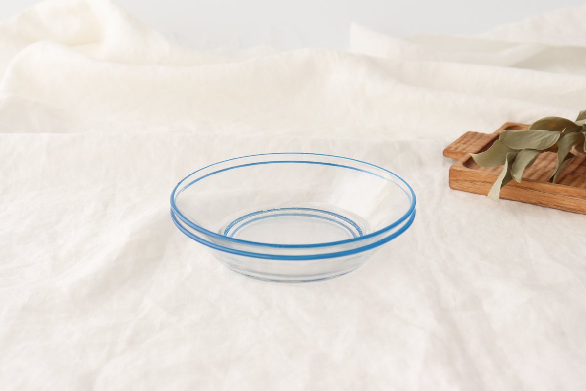 POTPURRI bitte Deep Glass Plate Blue 14.5㎝/5.7in