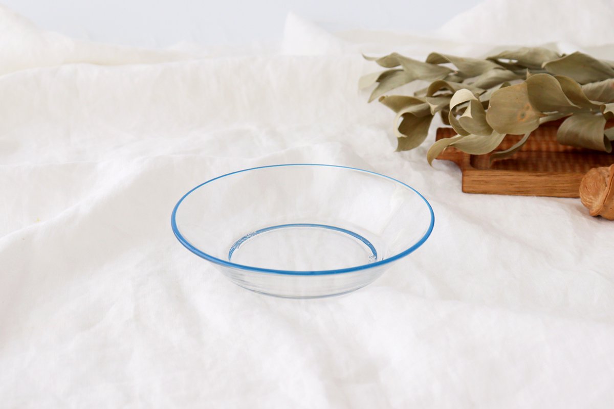 POTPURRI bitte Deep Glass Plate Blue 14.5㎝/5.7in