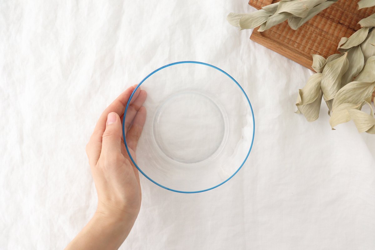 POTPURRI bitte Deep Glass Plate Blue 14.5㎝/5.7in
