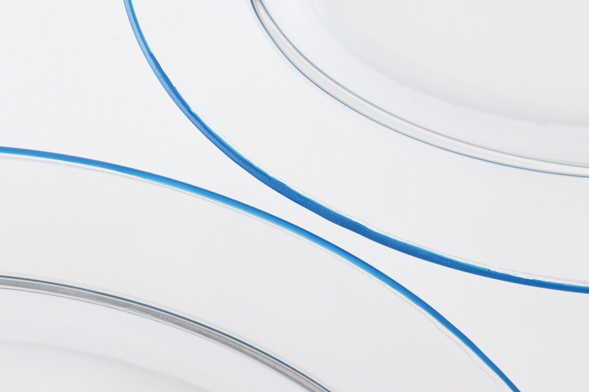 POTPURRI bitte Oval Glass Plate Blue 26㎝/10.2in