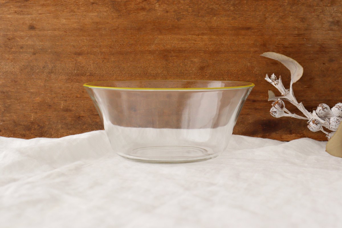 POTPURRI bitte Deep Glass Bowl Yellow 17㎝/6.7in | Serving Bowl