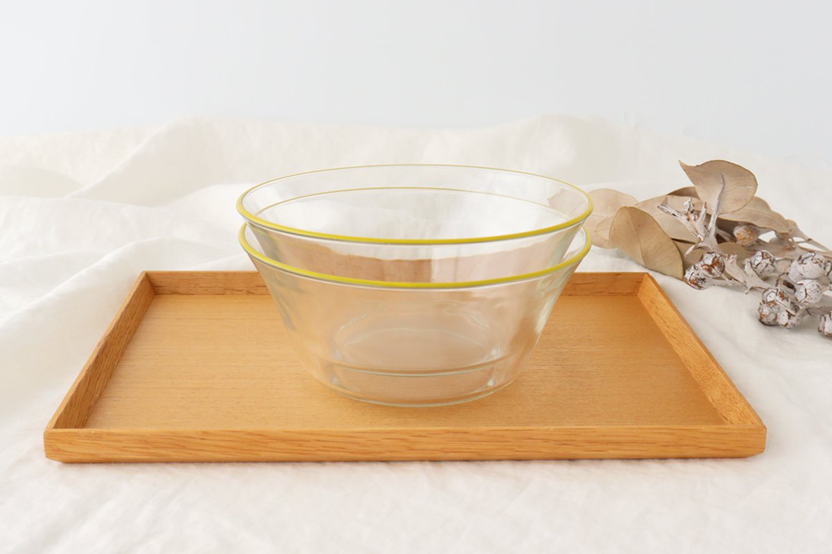 POTPURRI bitte Deep Glass Bowl Yellow 17㎝/6.7in | Serving Bowl