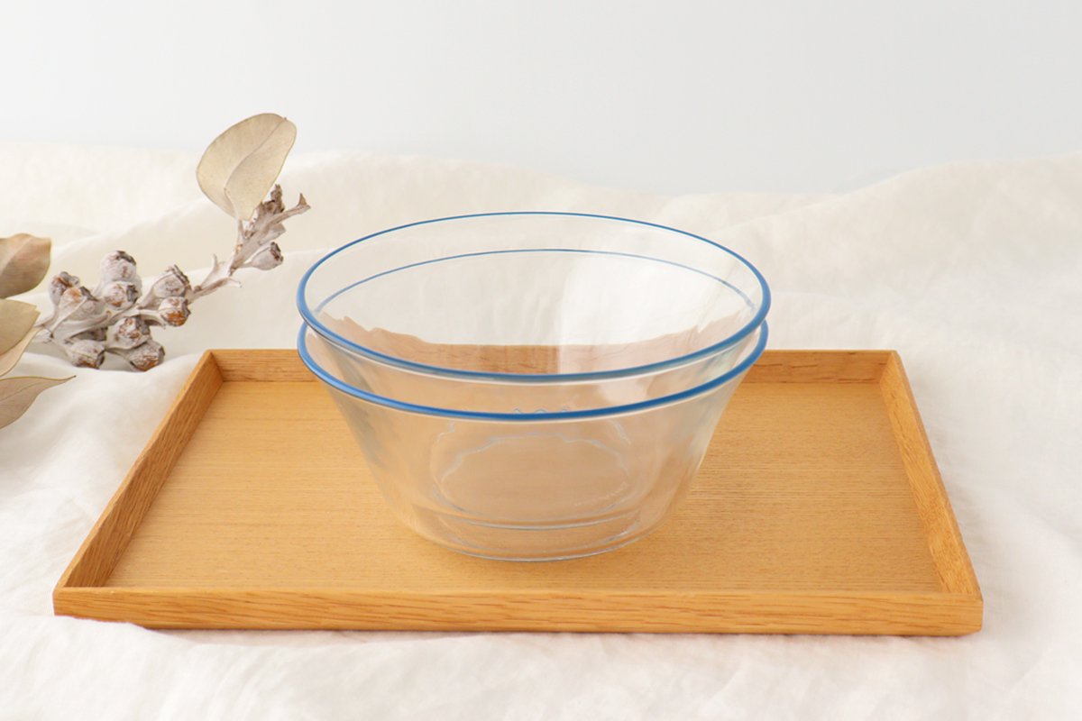 POTPURRI bitte Deep Glass Bowl Blue 17㎝/6.7in | Serving Bowl