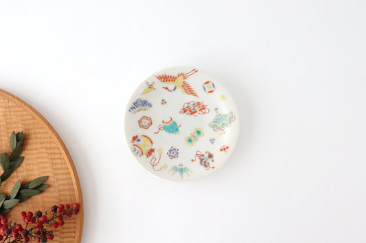 Seikou Kiln Lucky Small Plate Treasure|Kutani Ware-TOP