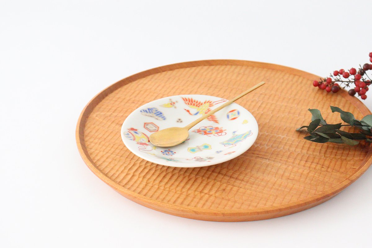 Seikou Kiln Lucky Small Plate Treasure|Kutani Ware