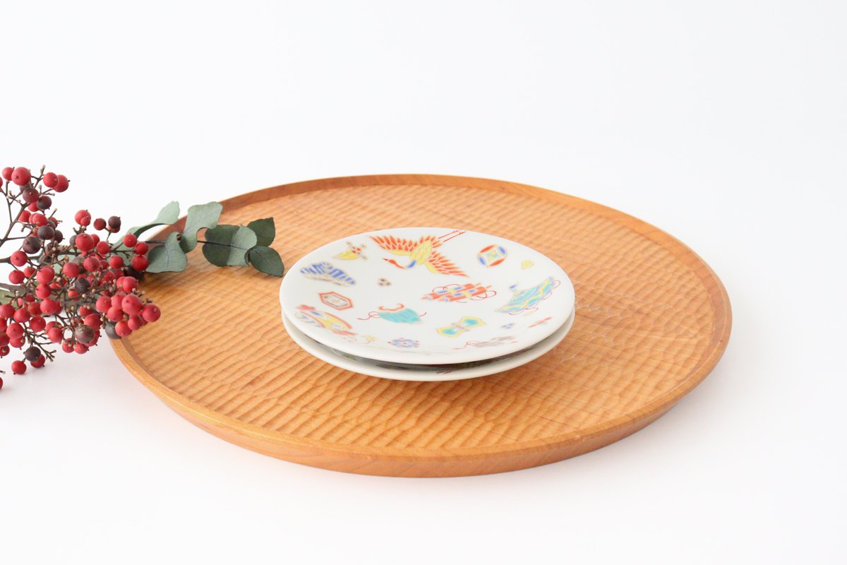 Seikou Kiln Lucky Small Plate Treasure|Kutani Ware