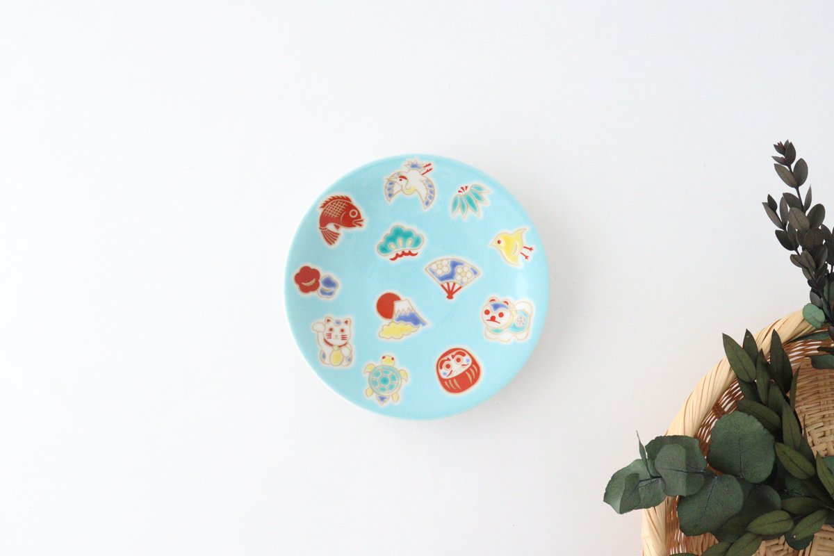 Seikou Kiln Lucky Small Plate Engimono|Kutani Ware-TOP