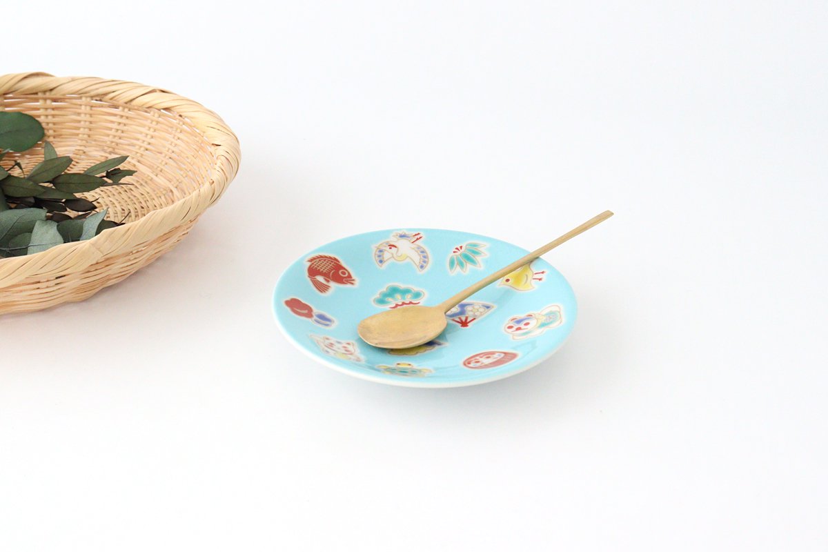 Seikou Kiln Lucky Small Plate Engimono|Kutani Ware