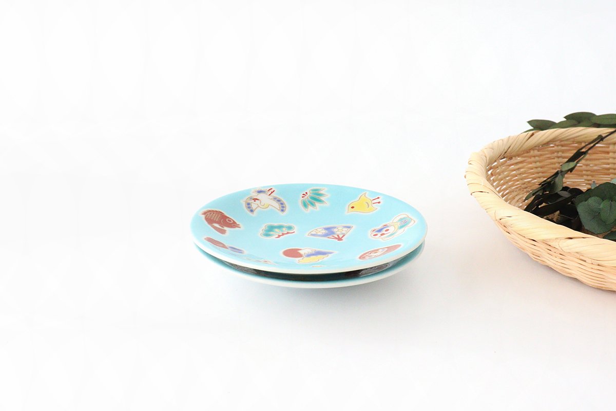 Seikou Kiln Lucky Small Plate Engimono|Kutani Ware