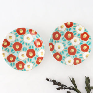 Seikou Kiln Lucky Small Plate Camellia|Kutani Ware-Detail10
