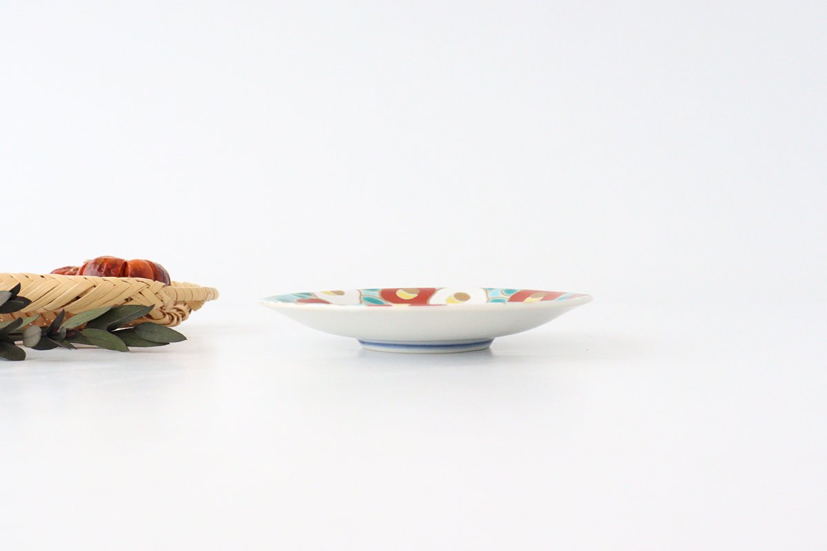 Seikou Kiln Lucky Small Plate Camellia|Kutani Ware