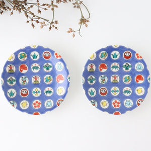 Seikou Kiln Lucky Small Plate Round Crest Pattern|Kutani Ware-Detail10