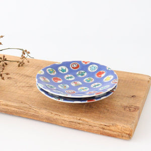 Seikou Kiln Lucky Small Plate Round Crest Pattern|Kutani Ware-Detail9