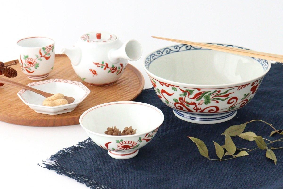 Japanese Cup Banreki Hand-painted Vermilion|Yunomi Hasami Ware