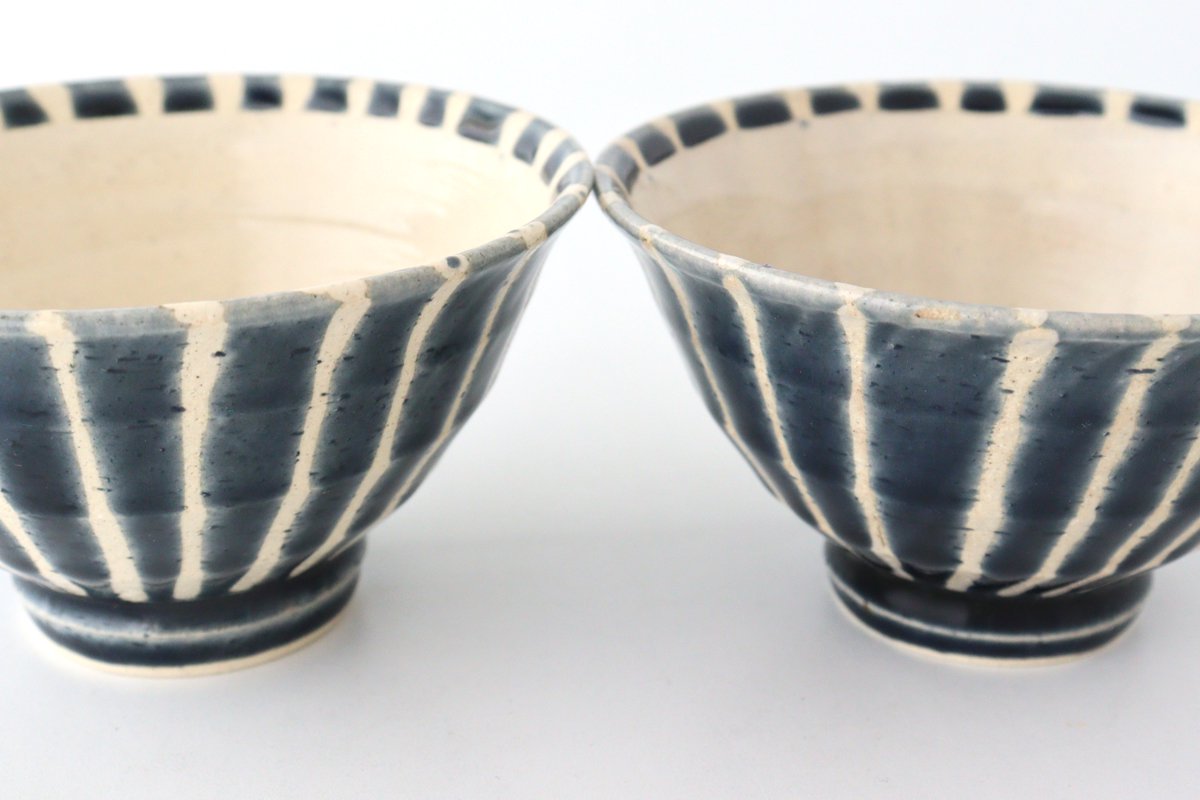 Rice Bowl Tokusa Blue | Mino Ware
