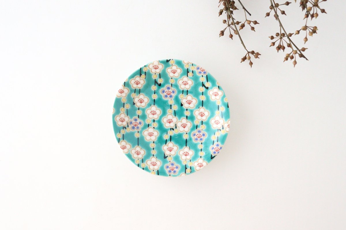Seikou Kiln Lucky Small Plate Plum|Kutani Ware