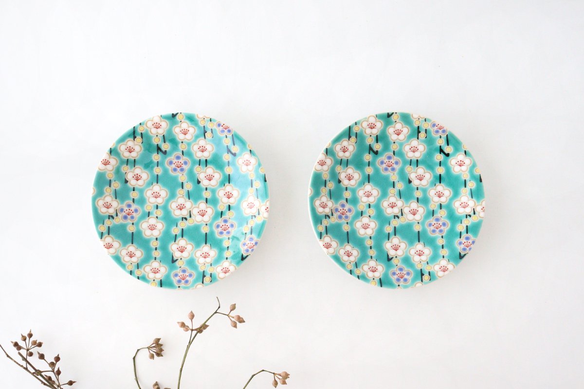 Seikou Kiln Lucky Small Plate Plum|Kutani Ware