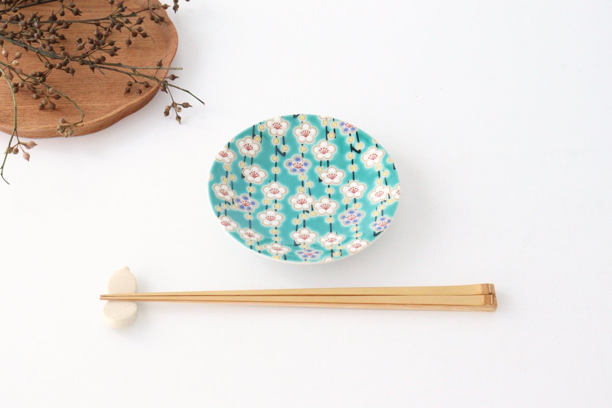 Seikou Kiln Lucky Small Plate Plum|Kutani Ware