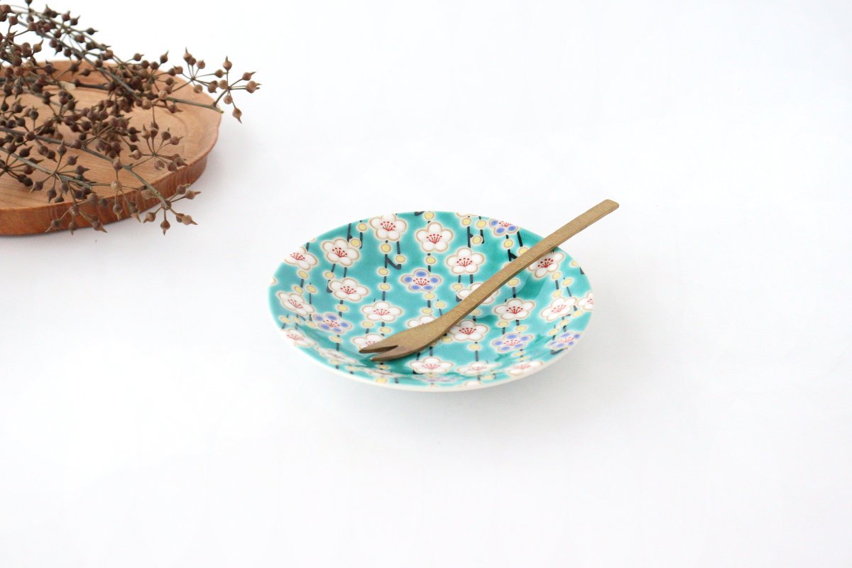 Seikou Kiln Lucky Small Plate Plum|Kutani Ware