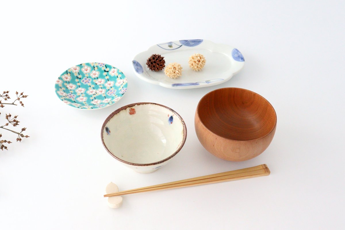 Seikou Kiln Lucky Small Plate Plum|Kutani Ware
