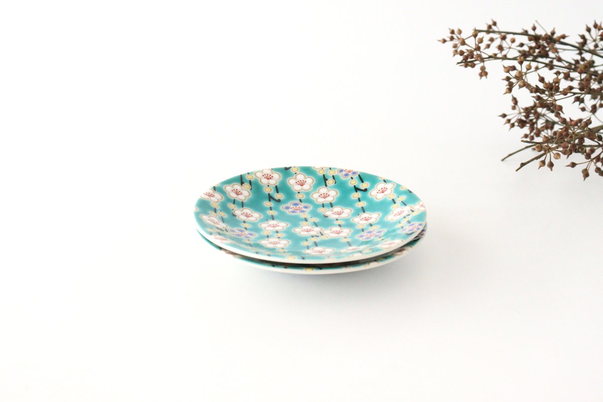 Seikou Kiln Lucky Small Plate Plum|Kutani Ware