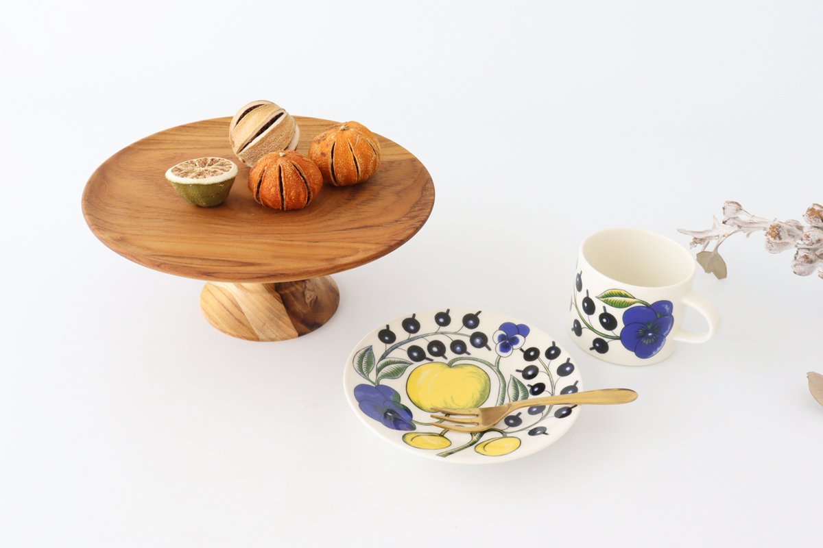 Cake Stand natural wood M