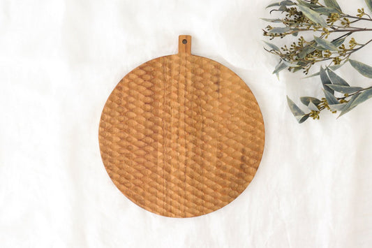 Cutting Board Round 27cm/10.6in natural wood-TOP