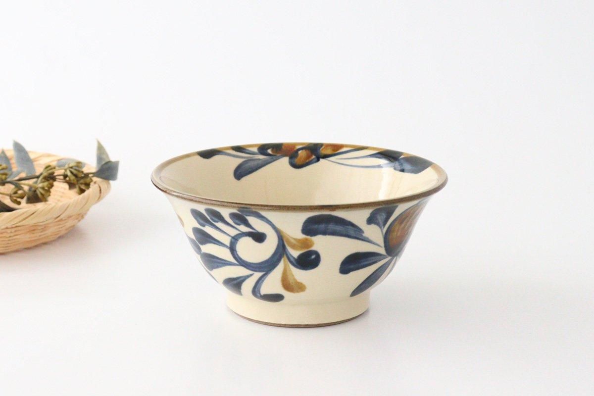 Toshin Kiln Ramen Bowl Blue Arabesque | Tsuboya Ware Yachimun