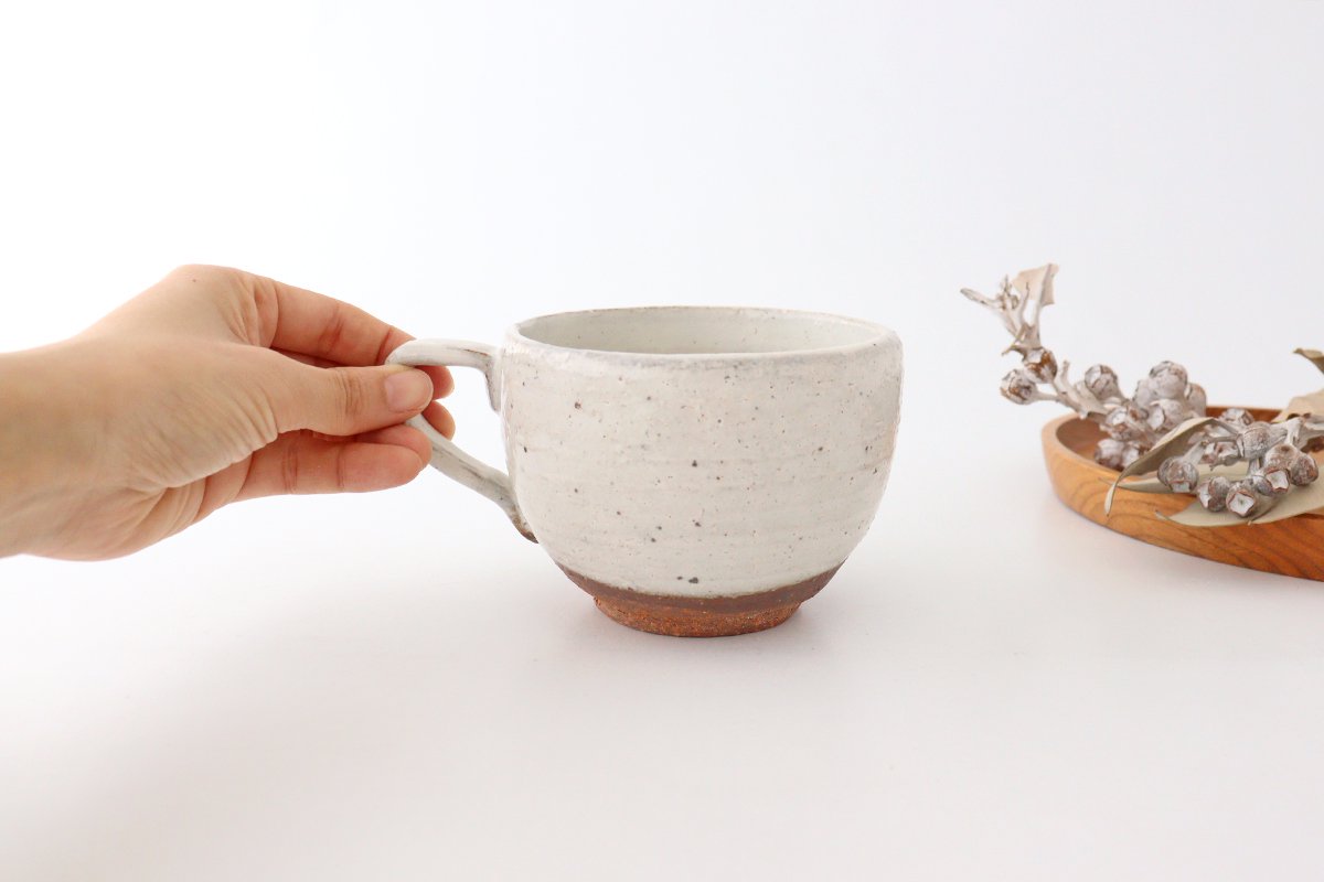 Soup Mug with Hands White | Mino Ware-Detail5