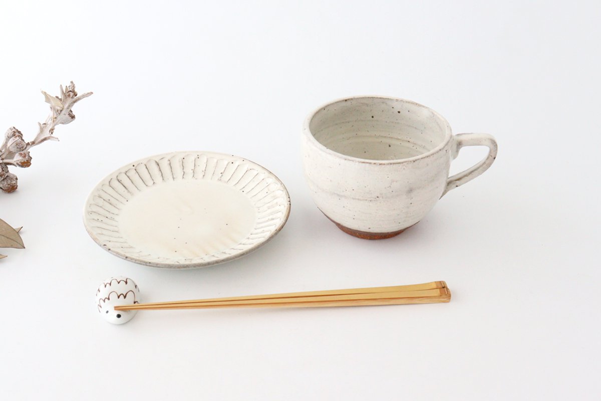 Soup Mug with Hands White | Mino Ware-Detail8