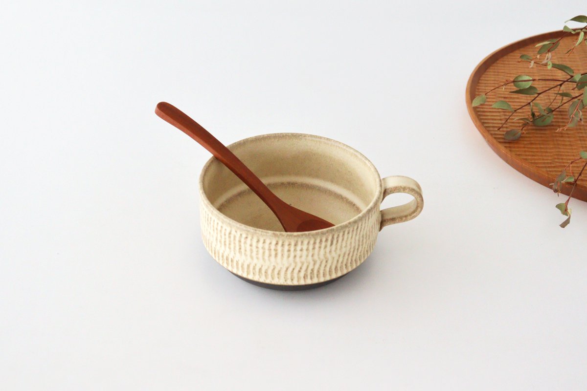 Stack Soup Cup Tobikanna Ivory | Mino Ware-Detail7