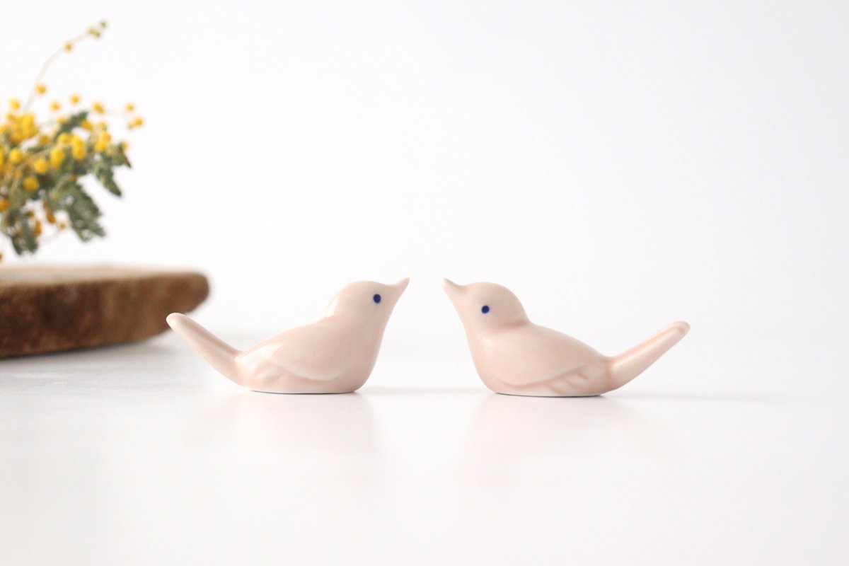 Chopstick Rest Small Bird Pink | Hashioki Hasami Ware