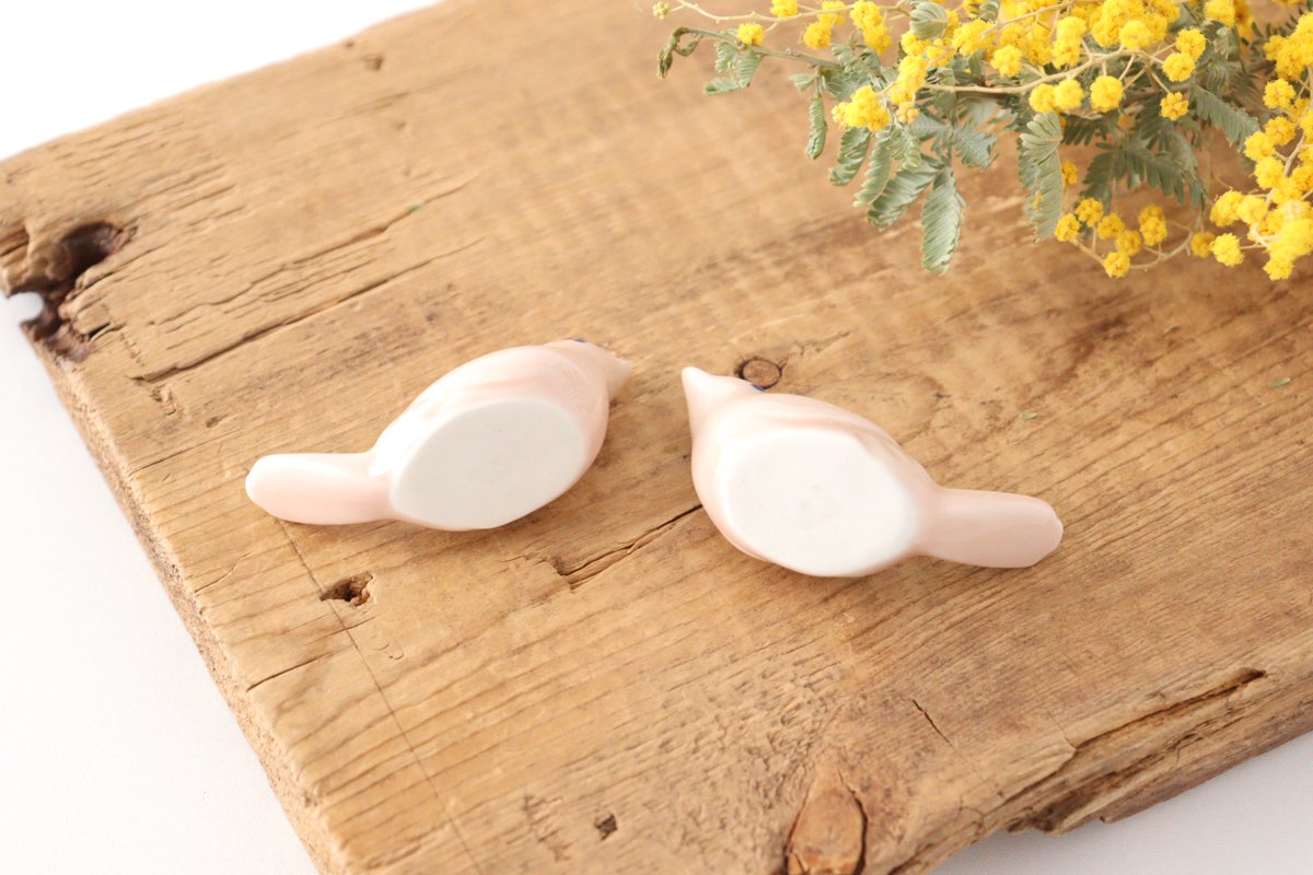 Chopstick Rest Small Bird Pink | Hashioki Hasami Ware