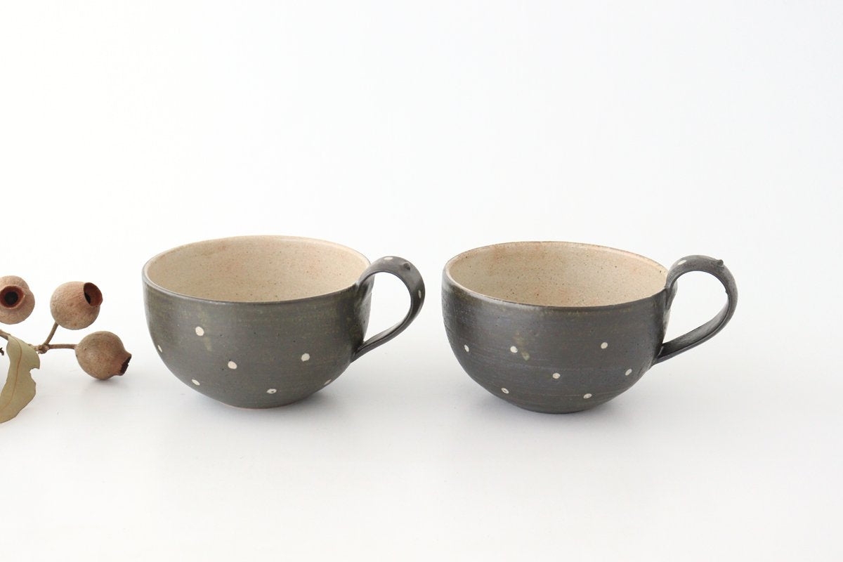Soup Cup Dot Black | Shigaraki Ware-Detail11