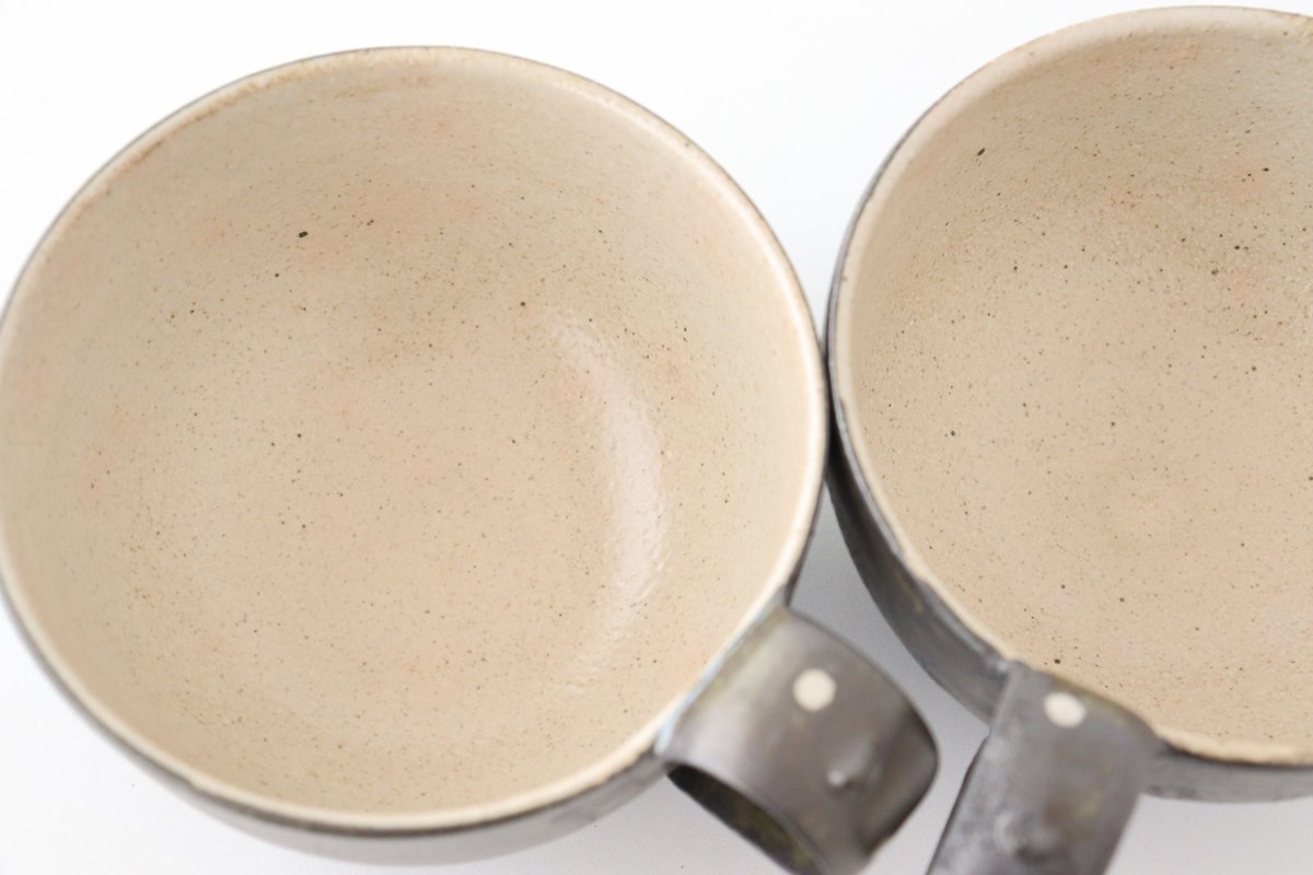 Soup Cup Dot Black | Shigaraki Ware-Detail12