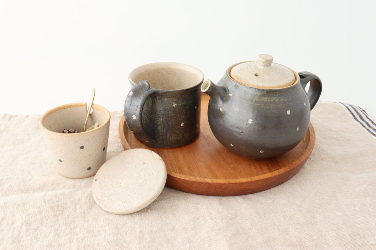 Soup Cup Dot Black | Shigaraki Ware-Detail13