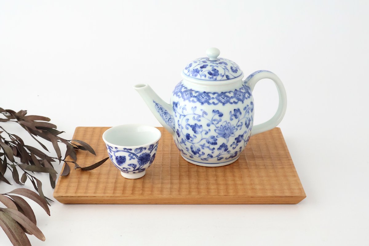 Japanese Teapot Cloisonné Flower Arabesque | Kyusu Arita Ware
