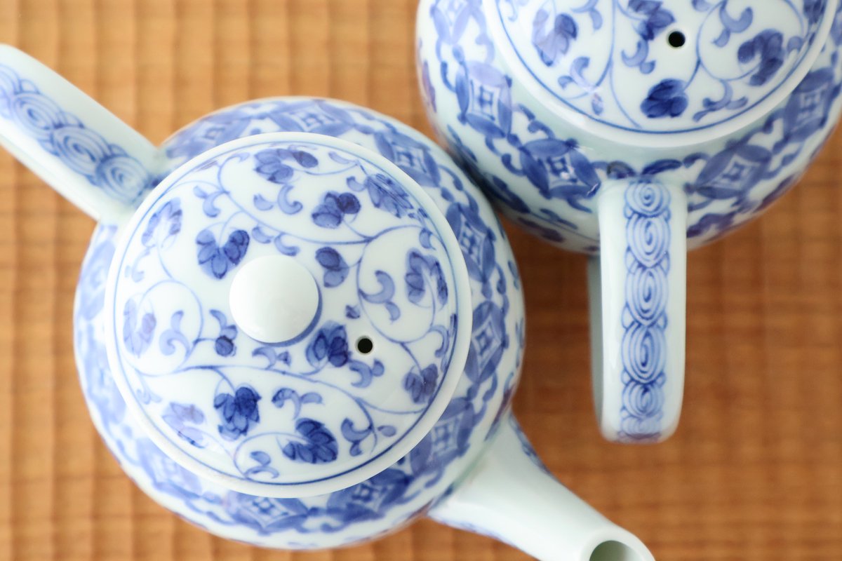 Japanese Teapot Cloisonné Flower Arabesque | Kyusu Arita Ware