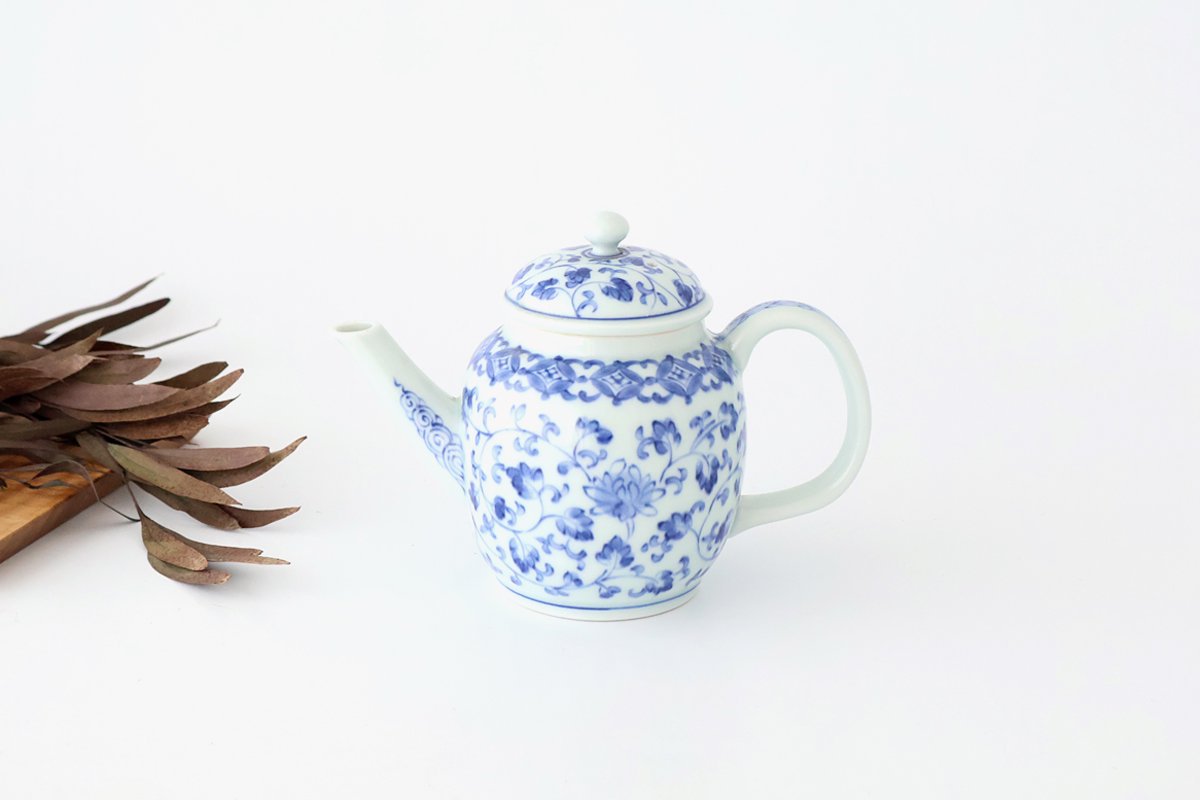 Japanese Teapot Cloisonné Flower Arabesque | Kyusu Arita Ware