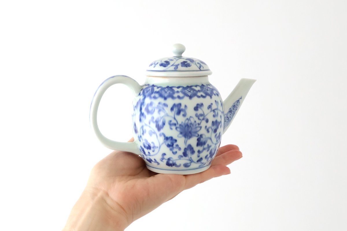 Japanese Teapot Cloisonné Flower Arabesque | Kyusu Arita Ware