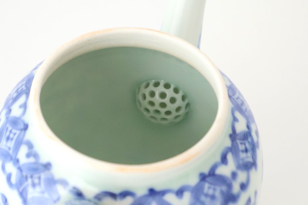 Japanese Teapot Cloisonné Flower Arabesque | Kyusu Arita Ware