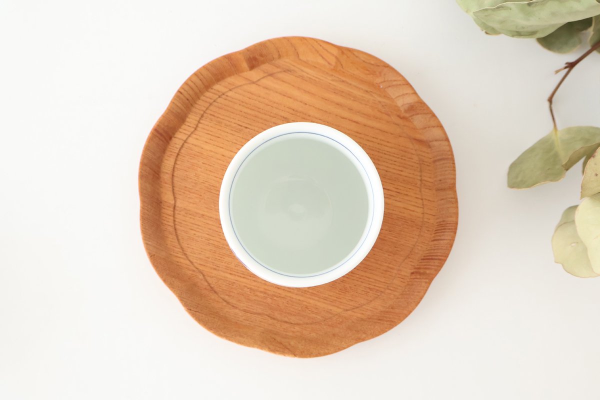Japanese Cup Hand-drawn Arabesque Blue | Yunomi Hasami Ware-Detail4