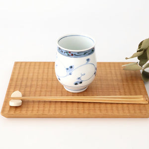Japanese Cup Hand-drawn Arabesque Blue | Yunomi Hasami Ware-Detail10