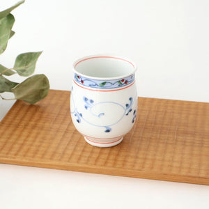 Japanese Cup Hand-drawn Arabesque Red | Yunomi Hasami Ware-TOP