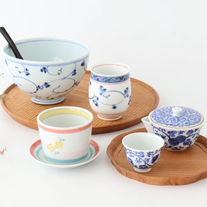 Japanese Cup Hand-drawn Arabesque Red | Yunomi Hasami Ware-Detail14