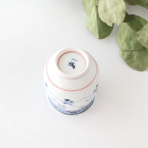 Japanese Cup Hand-drawn Arabesque Red | Yunomi Hasami Ware-Detail6