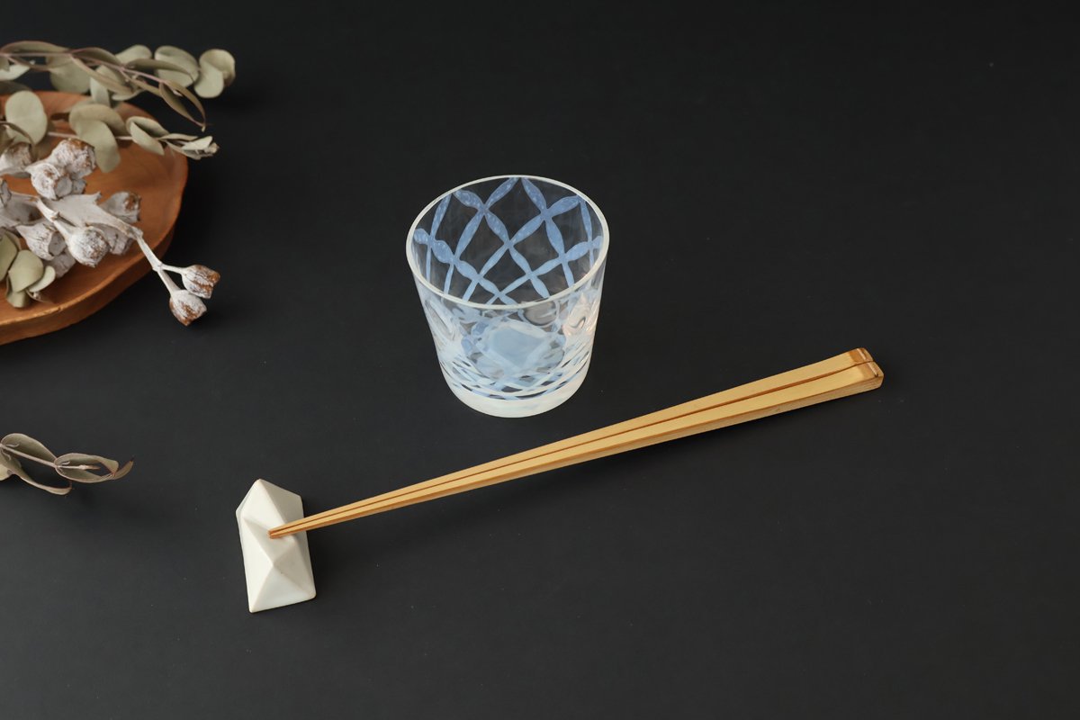 Hirota Glass Soba Choko Lattice Pattern | Free Cup