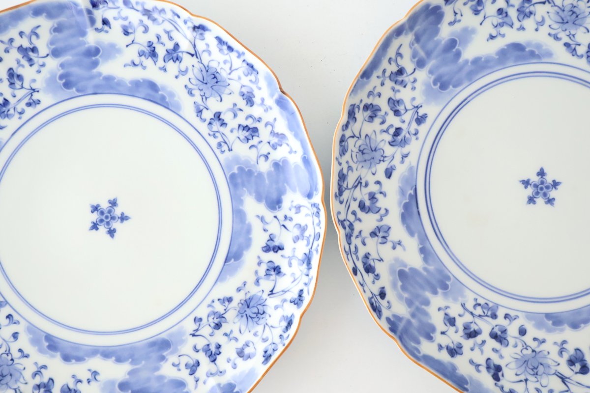 Flower-shaped Plate Arabesque and Cloud 27cm/10.6in | Arita Ware