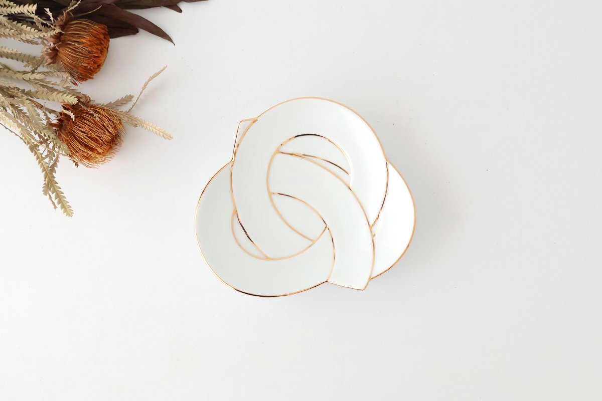 Serving Plate Knot Gold|Arita Ware